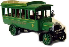 Langley Modeller AEC-Bahn Buss Cirka 1920 OO Skala - Unlackerad